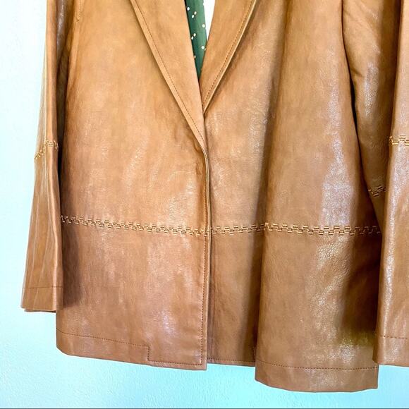 Anthropologie Hayden Embroidered Vegan Leather Jacket Size XS - Picture 6 of 8